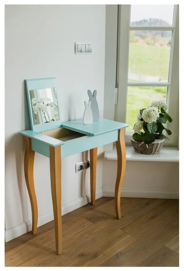 Svetlosivý toaletný stolík so zrkadlom Ragaba Dressing Table, dĺžka 85 cm