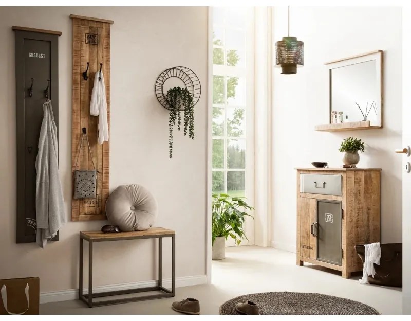furniture-nabytek.cz - Masívna komoda Pune z mangového dreva, lakovaná, hnedá