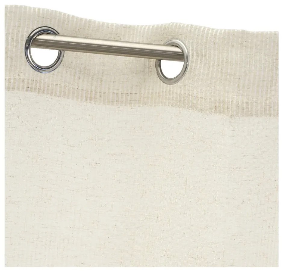Béžová záclona s prímesou ľanu 140x260 cm Fifties – Casa Selección