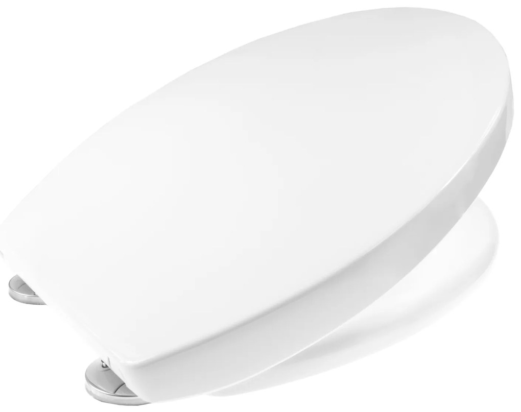 Gamma Trigo D3, toaletné WC sedátko 445(485)x370mm z polypropylénu s pomalým zatváraním, biela, GMA-D3