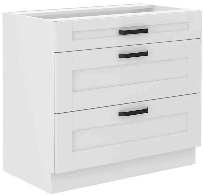 Kuchynská skrinka LUNA biely mat/biely 80d 3s bb