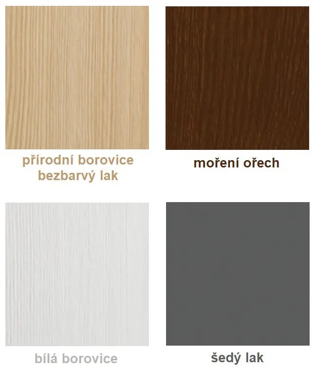 Detská posteľ z MASÍVU borovice 200x90cm SO ŠUPLIKMI - MARY - prírodná borovica