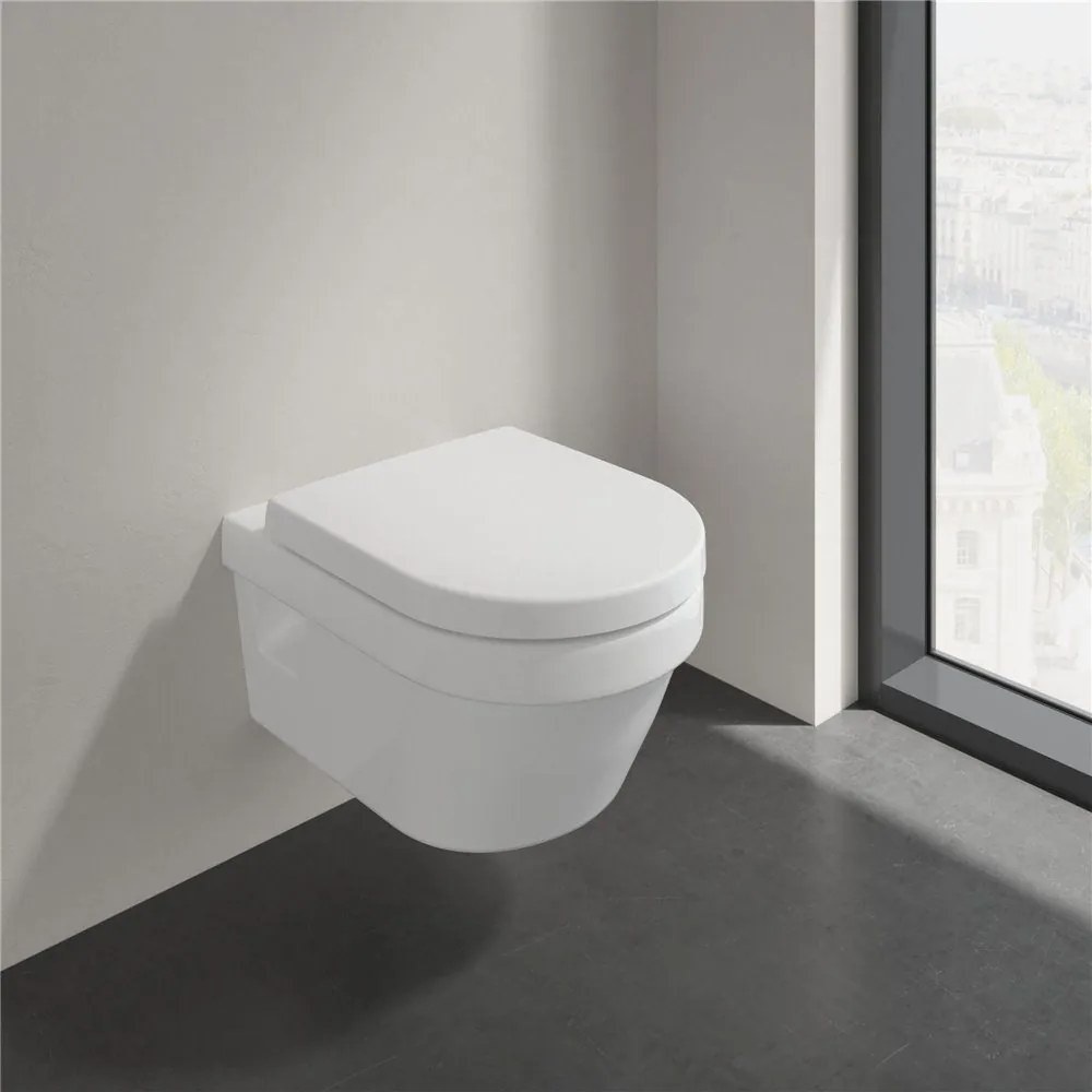 VILLEROY & BOCH Architectura WC sedátko s poklopom, s funkciou QuickRelease a Softclosing, biela alpská, 98M9C101