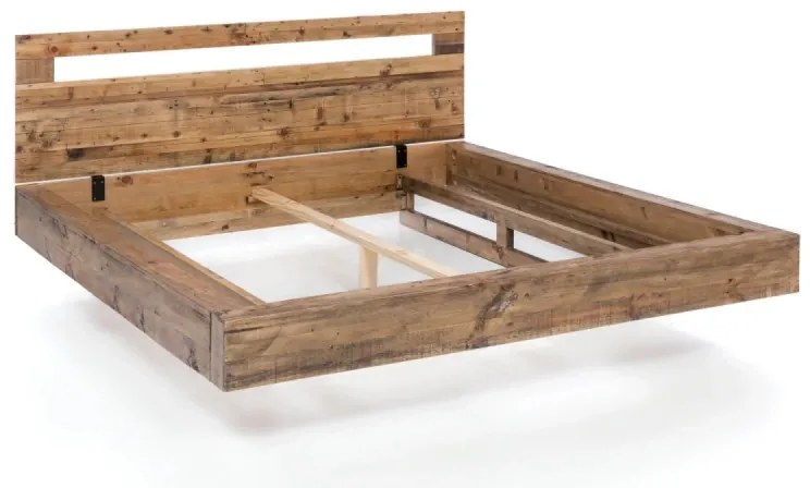 furniture-nabytek.cz - Masívna posteľ Marton z recyklovanej borovice, lakovaná, hnedá – 180x200 cm