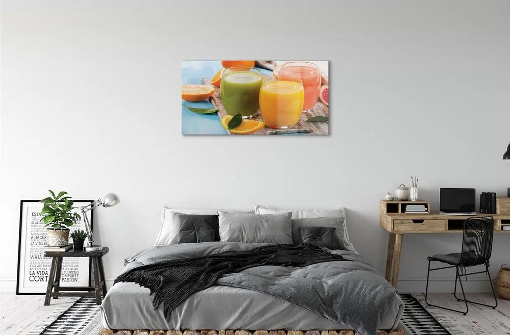 Obraz na skle Koktaily farebných skiel 100x50 cm