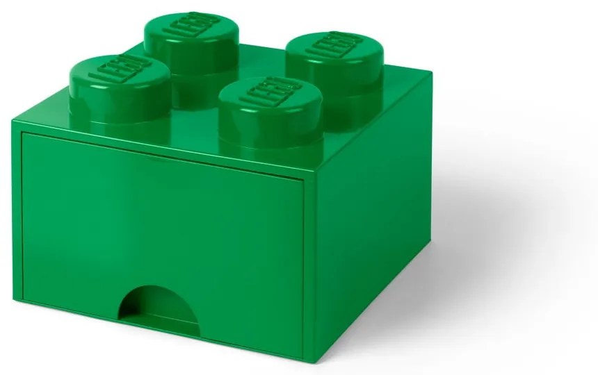 Zelený úložný box so zásuvkou LEGO®