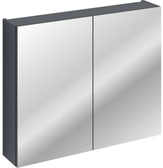 Závesná kúpeľňová skrinka so zrkadlom SantaFe 180 cm tmavomodrá/čierna