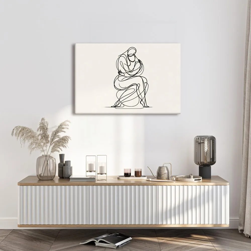 Obraz minimalistická kresba postavy