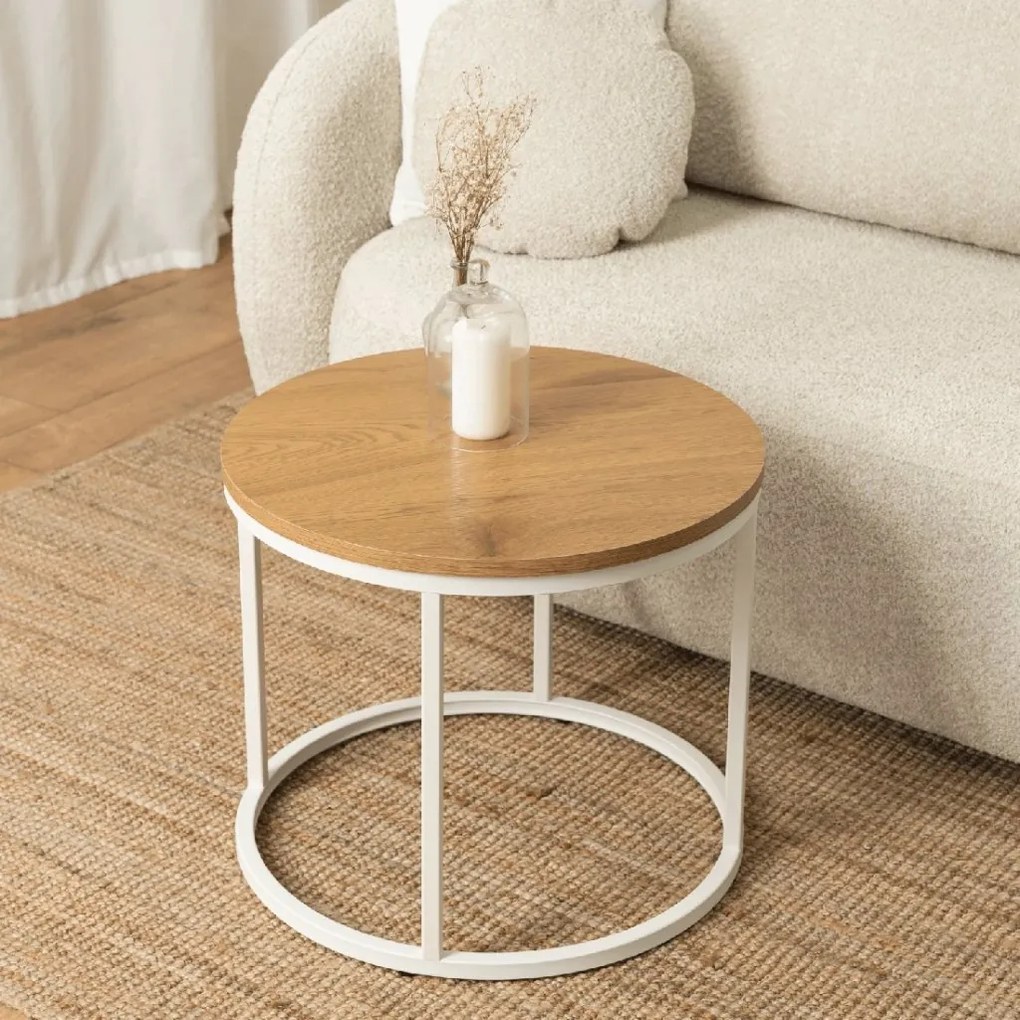 PROXIMA.store - Dizajnový konferenčný stolík CONNY FARBA: dub, FARBA NÔH: biela