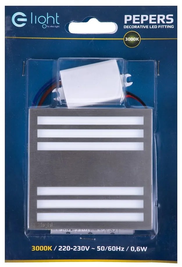 Schodiskové LED svietidlo Pepers, 1x LED 0,6w, 3000k, s