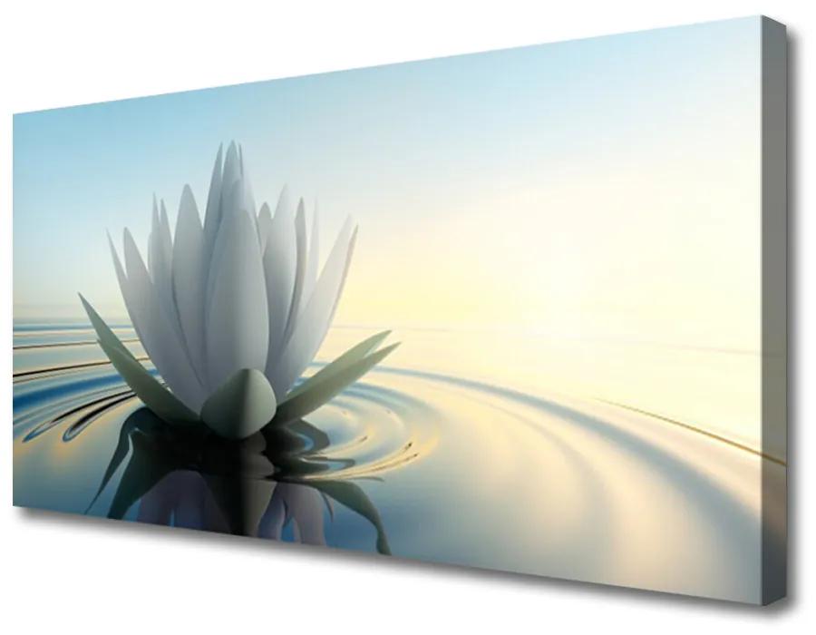 Obraz Canvas Vodné lilie rybník príroda 100x50 cm