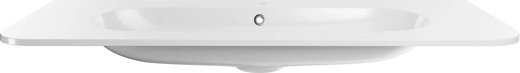 Comad Nábytkové umývadlo z konglomerátu PURE WHITE GLOSS, 120x46 cm, biela lesklá