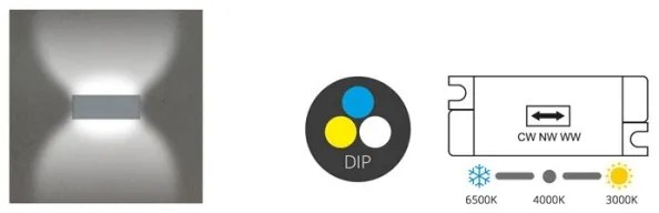 Ecolite ZFP12-BI - LED Vonkajšie nástenné svietidlo BRICK 2xLED/6W/230V IP65 biela