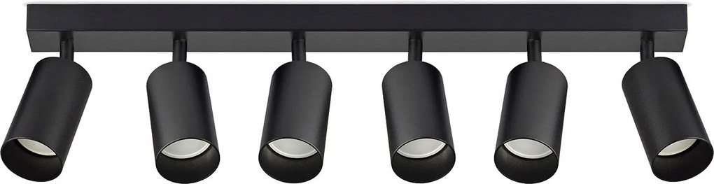 Toolight Toolight, stropné svietidlo 6xGU10 APP1242-6C, čierna, OSW-40097