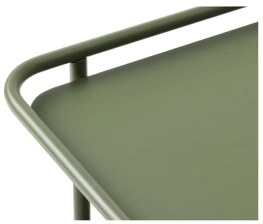 Zelený kovový konferenčný stolík 75x75 cm Yuba – Unique Furniture