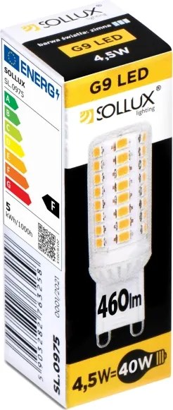 LED žiarovka G9 4000k 4,5w 460lm