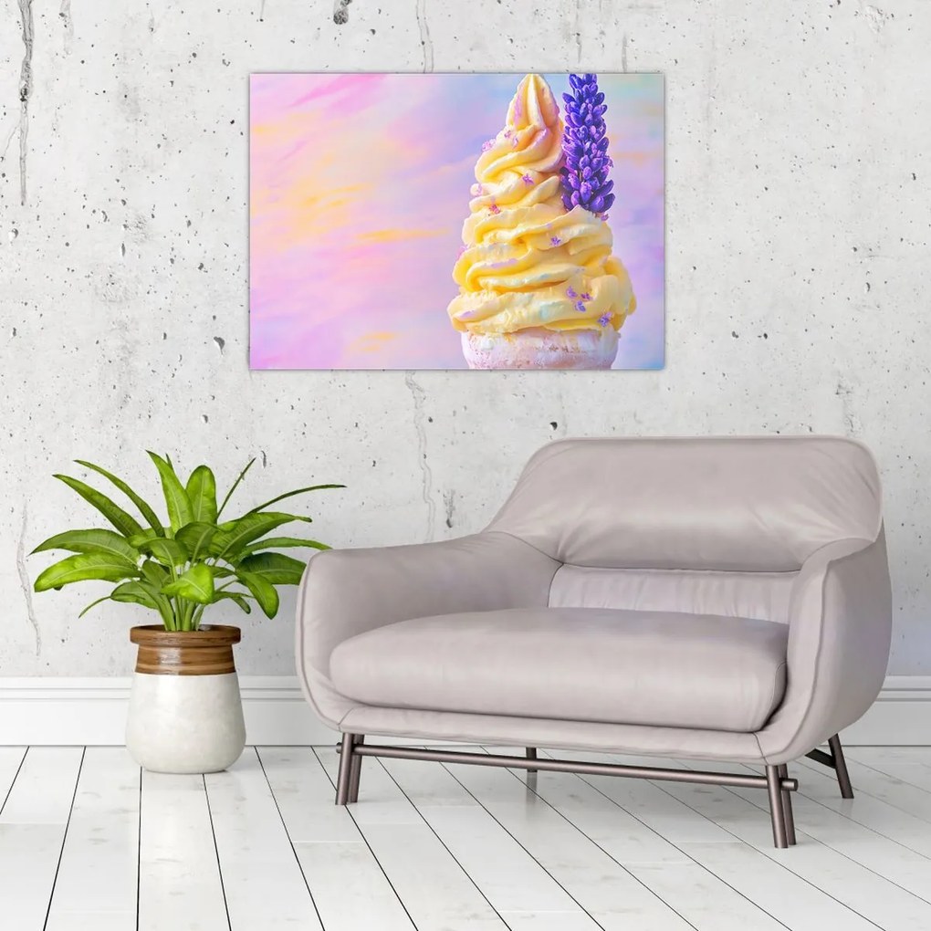 Obraz - Zmrzlina s levanduľou (70x50 cm)