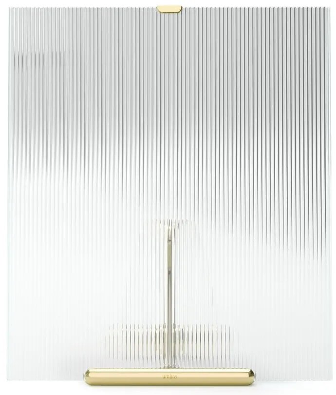 Sklenený stojací rámček v zlatej farbe 26x30,5 cm Flute – Umbra