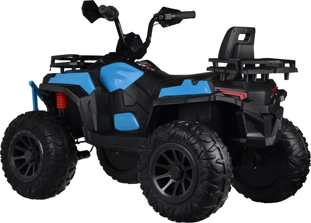 JOKOMISIADA Veľká detská štvorkolka na akumulátor 4x4 s plynovou páčkou a tlmičom PA0315 modrá