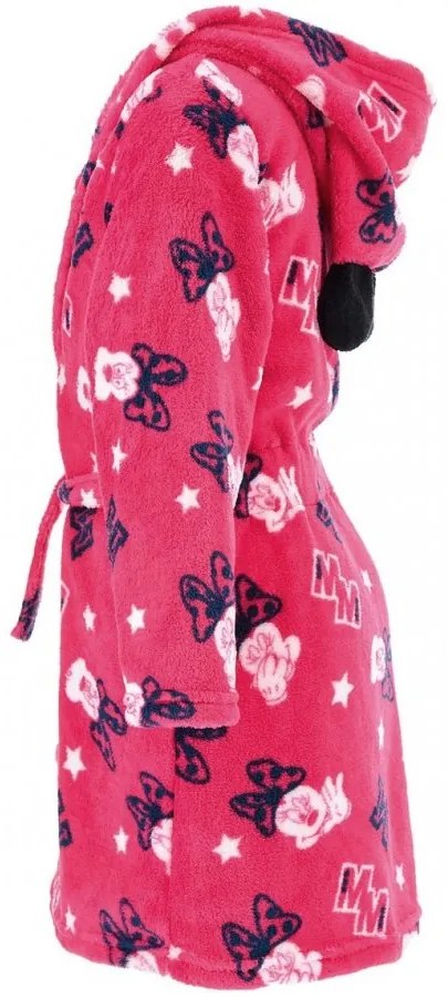 Detský / dievčenský coral fleece župan s kapucňou Minnie Mouse - Disney, EU 98 Ružová