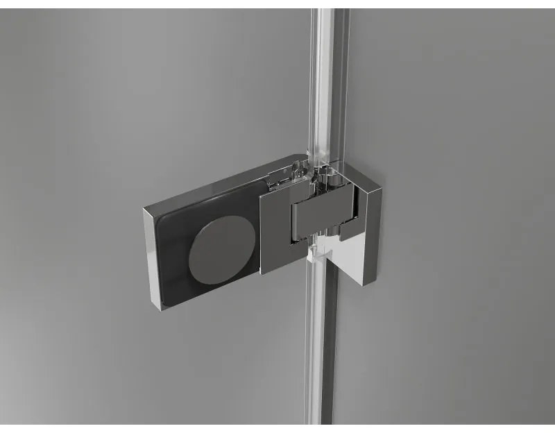 Mexen, Mexen Lunar-F pravé sklápacie sprchové dvere 90 cm, transparentné, chróm - 836-090-000-01-00-P