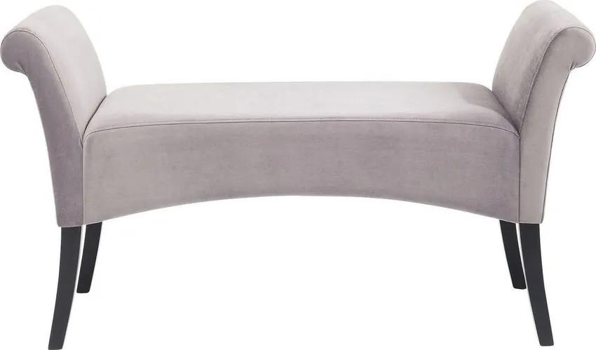 Čalúnená lavica MORENO 108x40 cm - sivá, bukové nohy