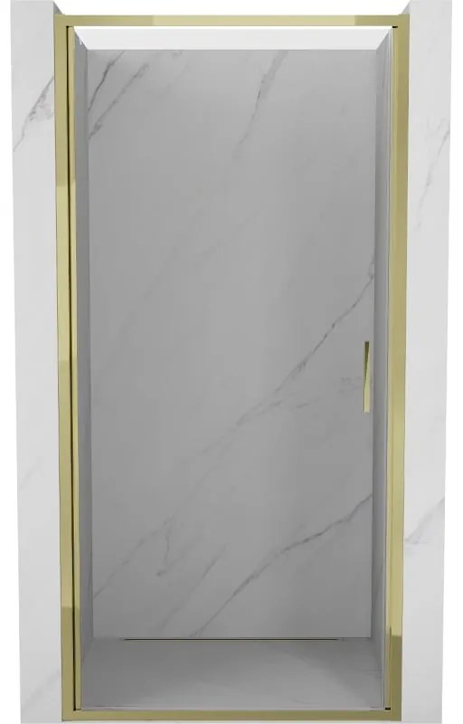 Mexen Exo, výklopné sprchové dvere 65 cm, číre sklo, zlatá, 817-065-000-50-00