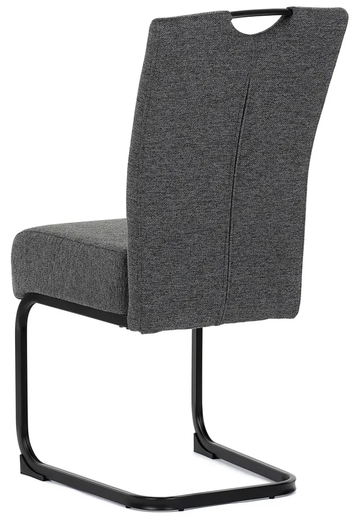Autronic - Židle jídelní, taštičkové pružiny v sedáku, šedá látka, černý kov - DCL-E2008 GREY2