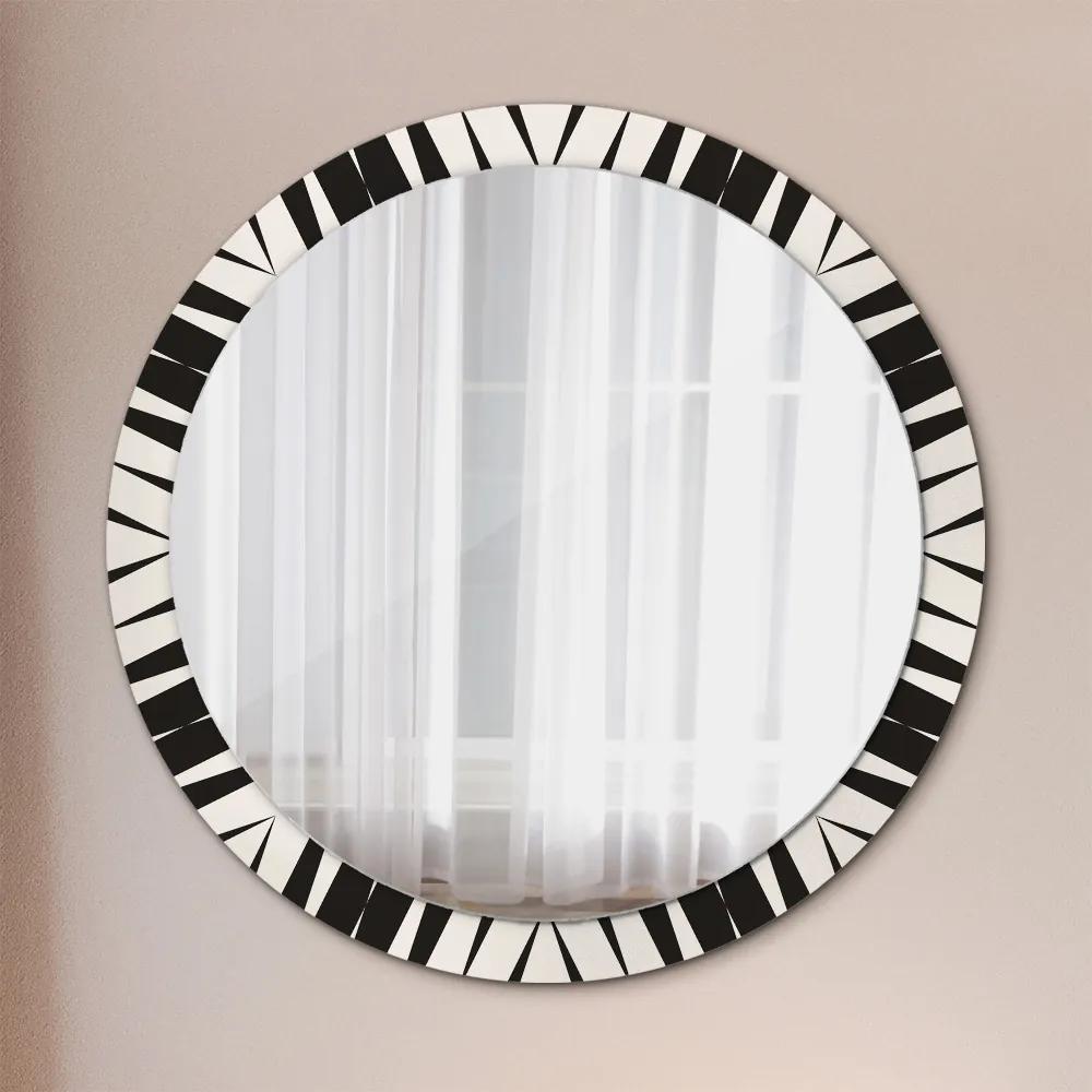 Okrúhle ozdobné zrkadlo na stenu Geometria abstrakcie fi 100 cm