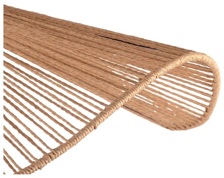 Závesné svietidlo v zlatej farbe s tienidlom z papierového výpletu ø 62 cm Sombra – Leitmotiv