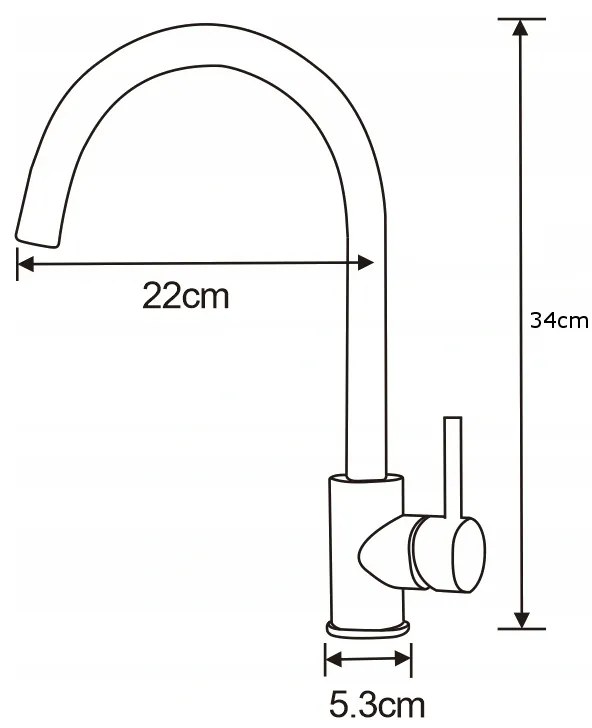Mexen Luna, vysoká drezová batéria, chrómová, 671400-00