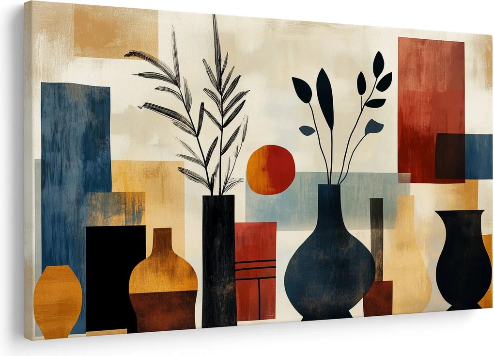 Obraz - Kubistické vázy (90x60 cm)