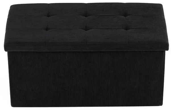 Autronic BONTEC Taburet s úložným priestorom, čierna, menčestrová látka, TAB-472 BK6 Farba: Zelená