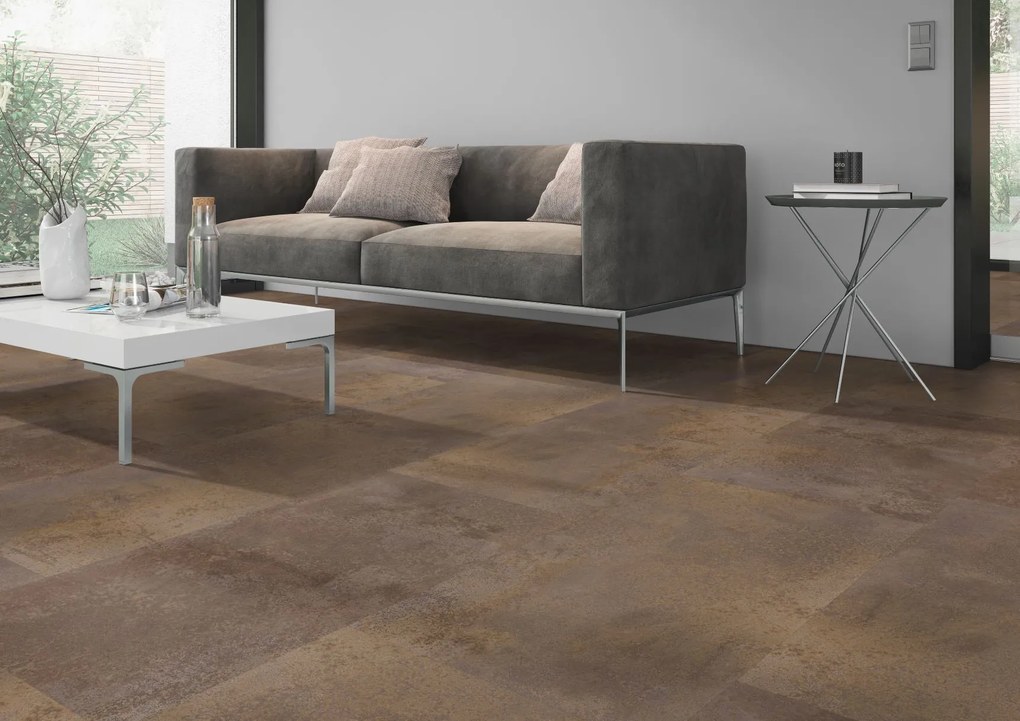 Oneflor Vinylová podlaha lepená ECO 55 076 Oxyde Bronze Red - Lepená podlaha