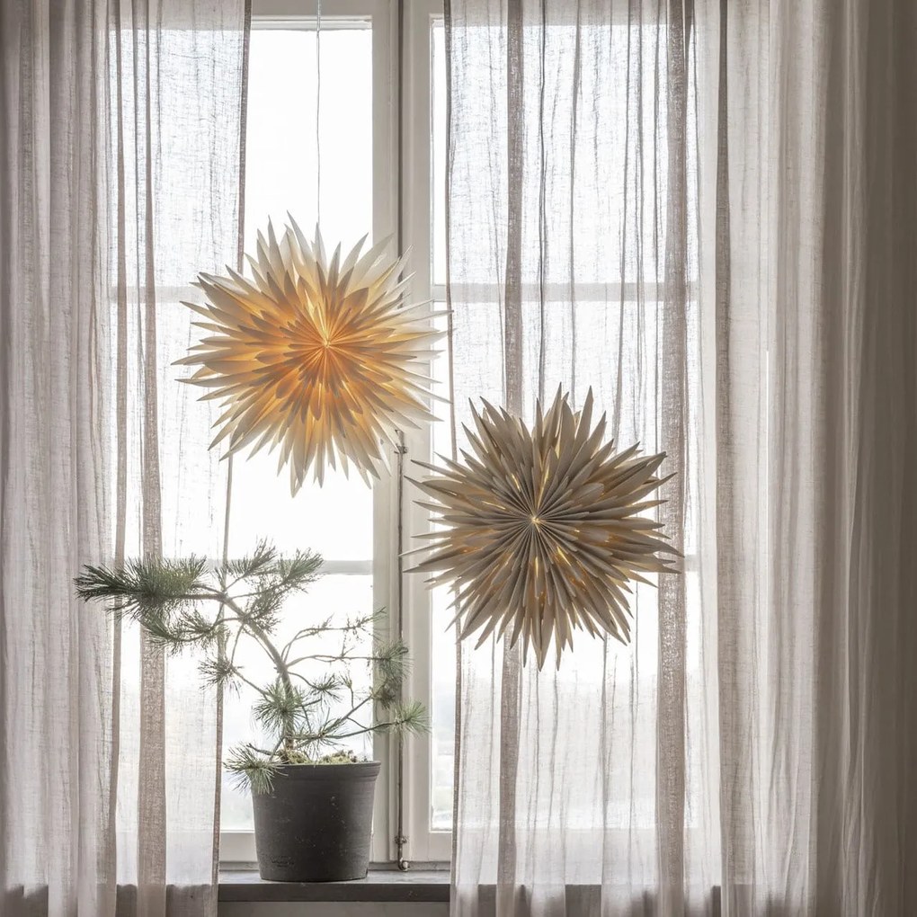 Watt & Veke Závesná svietiaca hviezda Maja Greige 50 cm