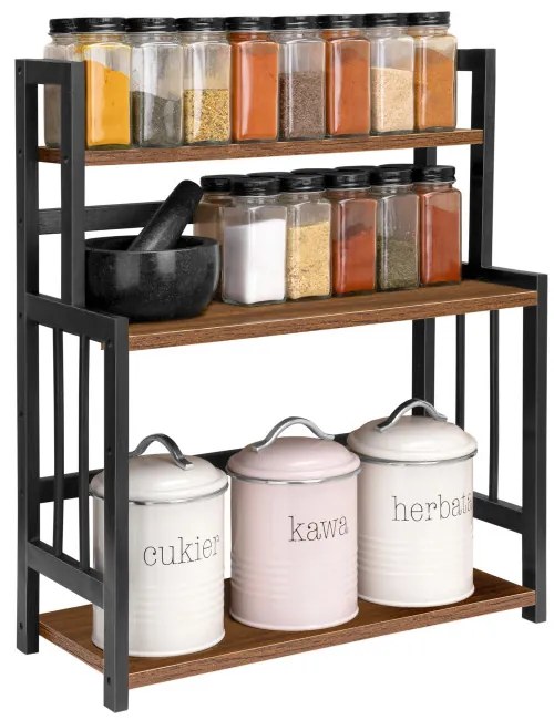 Kuchynská polica CEZAR čierna