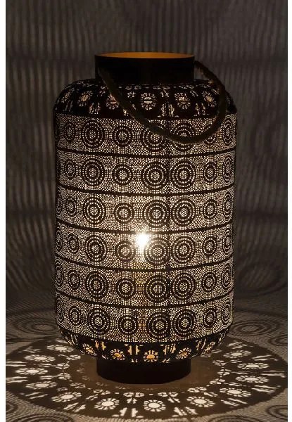 Sultans Home stojaca lampa 58 cm čierna