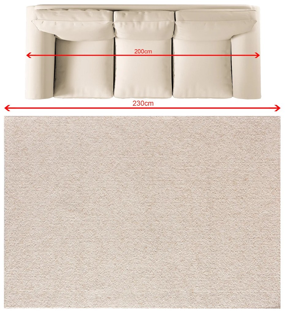 Koberec Solaro cream/camel 160x230 cm