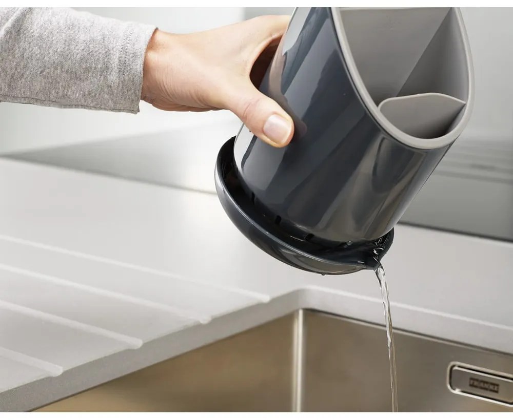 Sivý stojan na príbory a kuchynské nástroje Joseph Joseph Dock