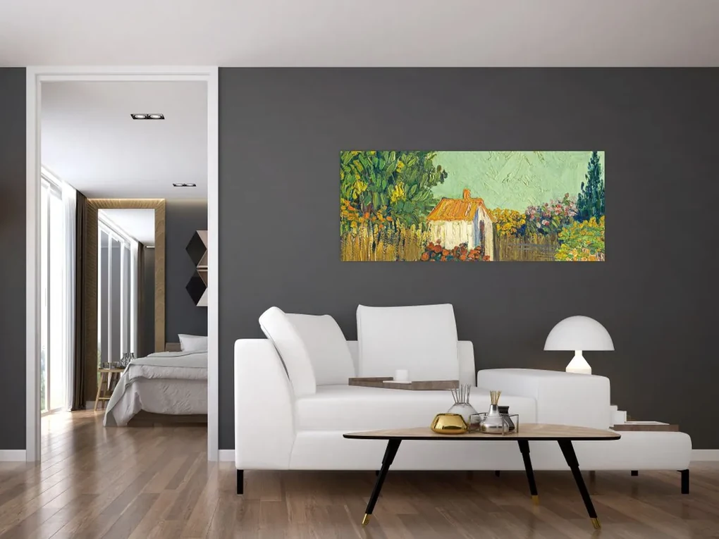 Obraz - Imitator of Vincent van Gogh, Landscape, reprodukcia (120x50 cm)