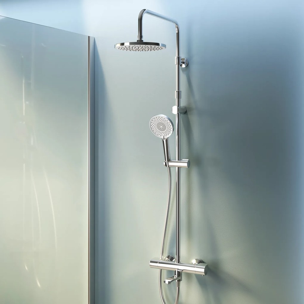 Sprchový systém AM.PM X-Joy F0785A500 s termostatickou vaňovou a sprchovou batériou, chróm