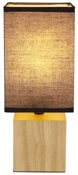 Globo 21628B - Stolná lampa VALENTINO 1xE27/7W/230V čierna/hnedá