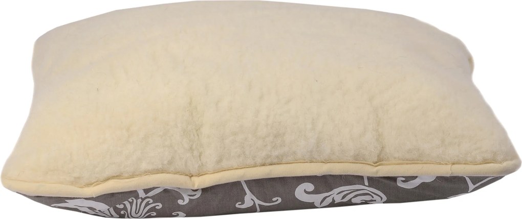 Vankúš z ovčej vlny sivý