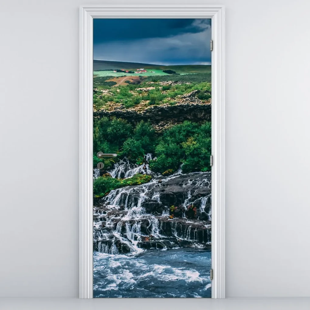 Fototapeta na dvere - Vodopády v prírode (95x205cm)
