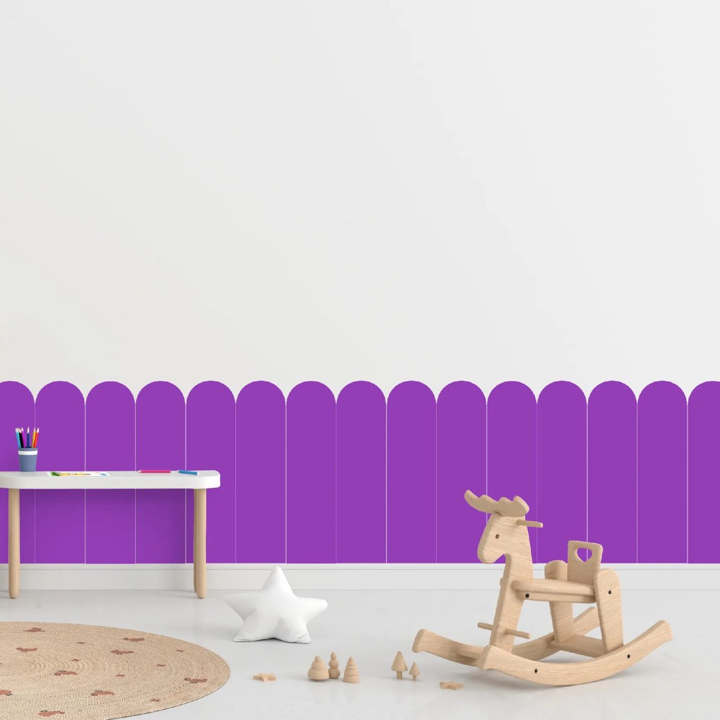 60x100cm Oblúk - Fialová farba - textilná nálepka na stenu Farba: Tmavá, Veľkosť: 60 cm