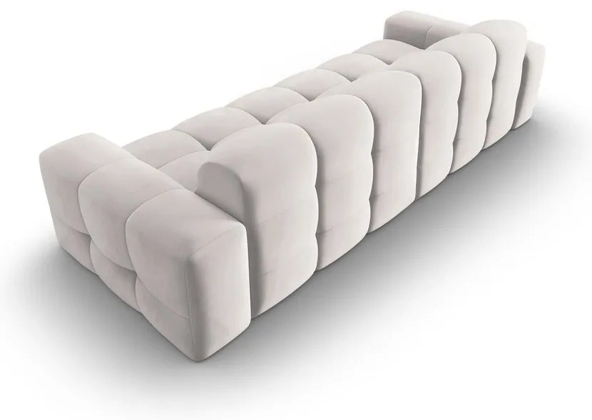 Svetlosivá zamatová pohovka 255 cm Kendal - Micadoni Home