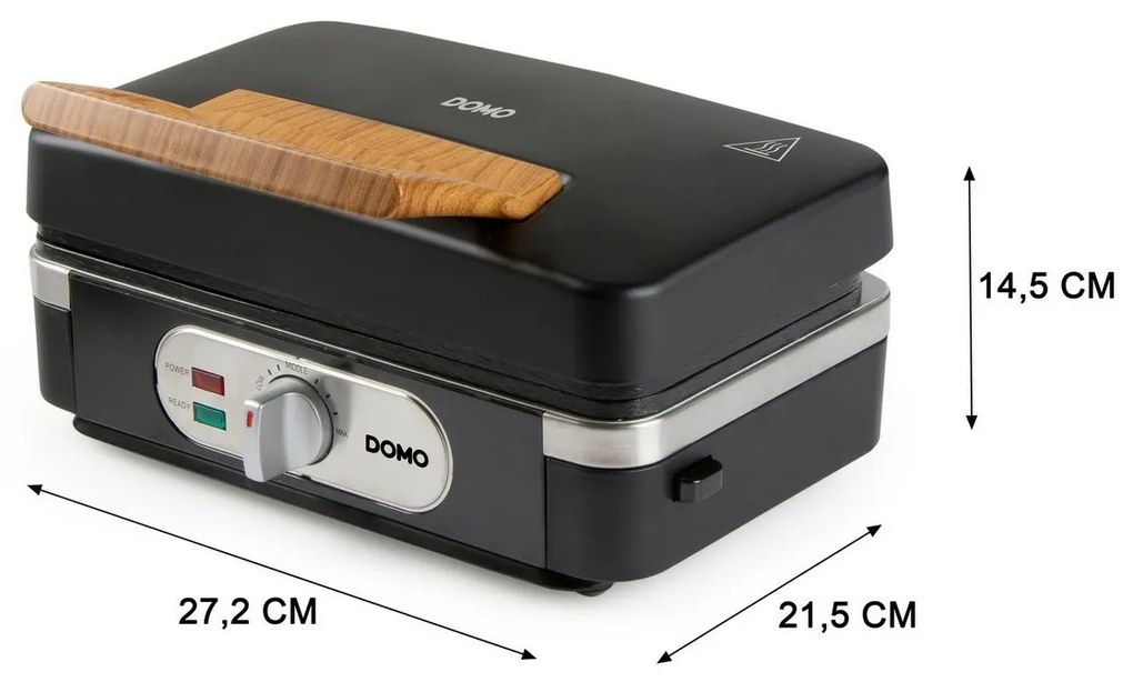 DOMO DO9278C sendvičovač 3v1, matná čierna
