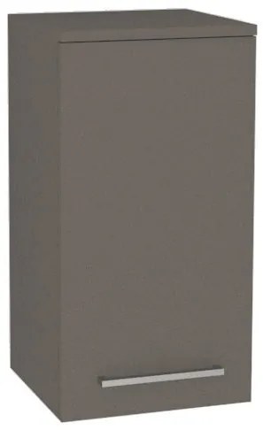 Mereo, Mereo Bino kúpeľňová skrinka horná 63 cm, ľavá, Multidecor, Lávovo sivá, MER-CN695LAS1