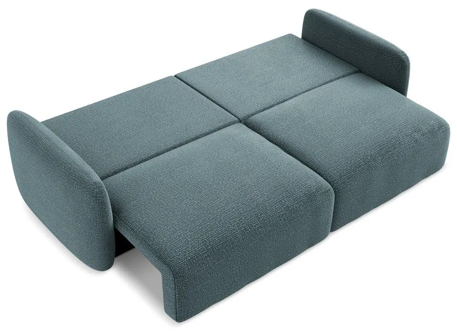 Tyrkysovomodrá rozkladacia/s úložným priestorom pohovka 238 cm Kalena – Makamii