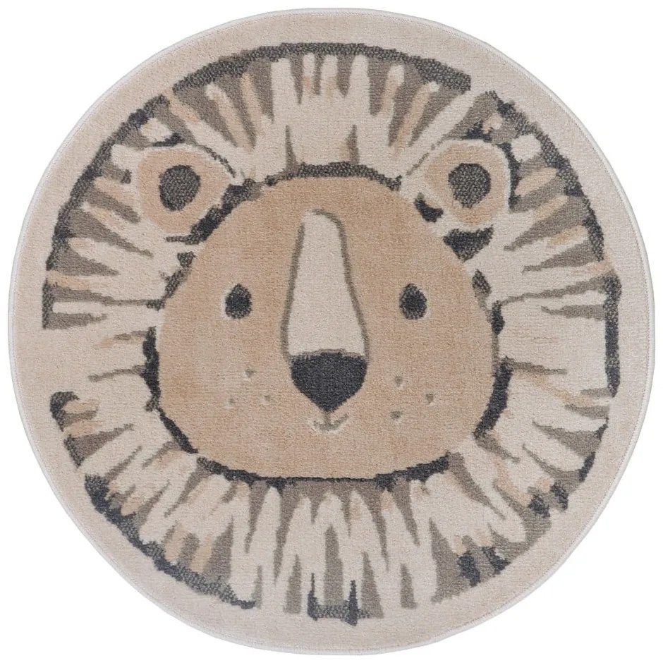 Béžový detský koberec ø 140 cm Lion – Hanse Home